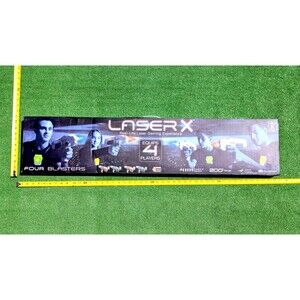 Laser X Tag-Four Blasters+Vests 4-Multiplayer 200ft Gaming Kids Toy Set NIP